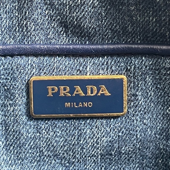 Denim Prada Canapa Large Tote - Picture 13 of 14